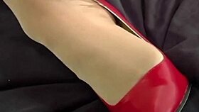 maxine x stuffs her stockings with a dildo