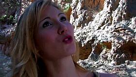 Oh man, that skinny Latina housewife milf moaning in passionate outdoor quickie orgasm.