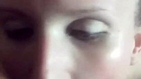 lena starr gets cum shot in her eye after blowjob