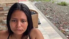 colombian puta sucks cock on street, caught by neighbor?