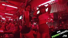 Asian Bar Girl Shakes Ass in Sneakers!