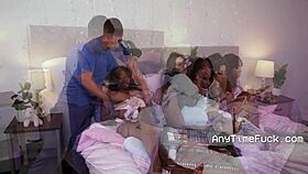 slumber party turns kinky with voyeur free use on cute teen 18+s