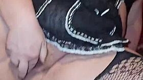 preggo milf casually spreads her cheeks for a wild granny show