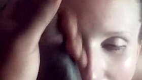 lena starr gets cum shot in her eye after blowjob