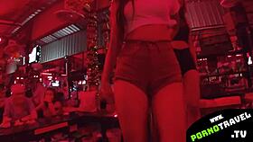 Asian Bar Girl Shakes Ass in Sneakers!