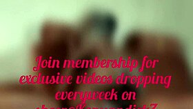 Neighbor's wife strokes cock on sofa