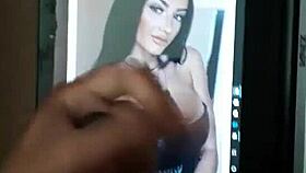 Tribute cumshot for sexy fati vazquez 😈