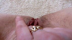 Hairy Brunette Squirt Orgasms While Getting Ass Fucked and Jerking Clit in Fetish Scene