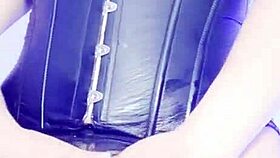 Latina stepmom with giant cameltoe seduces stepson by masturbating her pussy and ass, loving double penetration