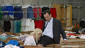 blonde teen rides cock on summer day