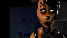 Toy Freddy receives a blowjob and licking in this lesbian toy scene.