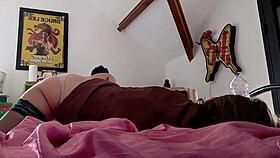 Intense French Amateur Doggystyle Fuck In Satin Lingerie