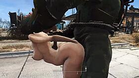 Mutant Pounds Girl in Stockings Doggystyle Bent Over!