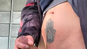 Oh man, it gets so hard knowing they're watching me masturbate in the forest from afar! 😏