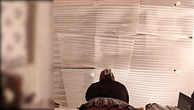 Wow, no panties on curvy maid bending over while spied on live