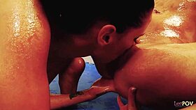 Fake Tits Lesbians Devour Each Other After Syrup!