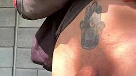 Oh man, it gets so hard knowing they're watching me masturbate in the forest from afar! 😏