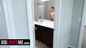 Stepbro Obsessed with Spying on Ashley Alexander Shower