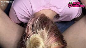 amateur pov blowjob featuring real blonde pawg milf 😍