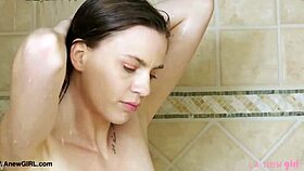 tall skinny model, enjoying that sensual bath all alone?