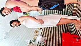 Desi couple's first Tinder hookup leads to rough anal fuck and cumshot