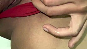 Teen 18+ in lingerie shakes ass and squirts in bedroom with amateurs