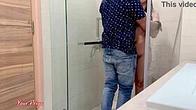 Step Mom Steamy Shower Sex with Hindi Audio After Bath