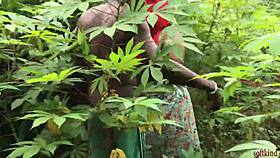 softkind fucks stepmom from behind in the bush for christmas gift 😘