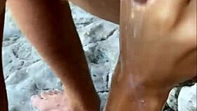 Risky beach blowjob by sloppy teen 18+ model in POV! Damn!