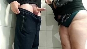 gorgeous milf, wanna jerk me off in public toilet?