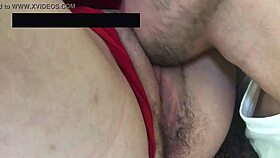 Giving oral to my girlfriend's wet pussy, making her squirt at home