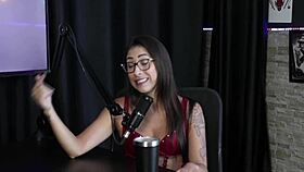 luciana picchi's sheer red lingerie troubles in group glamour sex 😏👗