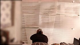 Wow, no panties on curvy maid bending over while spied on live