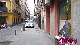 Wow, Daniela shocks everyone by flashing boobs and pussy in the middle of Madrid!