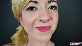 i, petite 18+ blonde hottie keyton, lick and suck the hard cock including balls then get bent over for warm facial