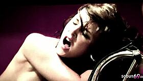 Oiled anal sex on stage: huge cock guest fucks milf Elle Brooke roughly