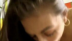 want to see this hot brunette give a pov blowjob on the casting couch?