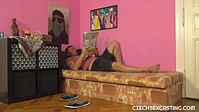 Whore in hijab provokes her husband with blowjob.