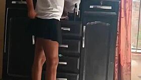 Sexy Mexican colegiala gets drilled hard after class in sneakers