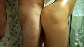 shower bathing with big ass massage