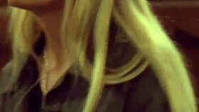 Horny blonde dom undresses tight lesbian slaves for intense orgasms