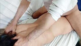 wife loves anal sex and gets fucked on someone else's bed