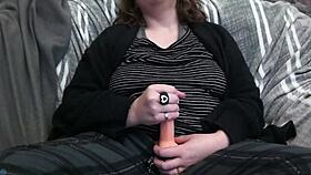 watch as he jacks off the strapon, no audio needed for this bisexual thrill