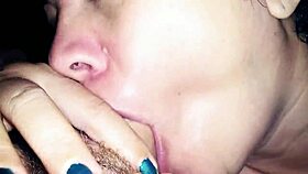 the girl licks ice cream to earn a lollipop treat