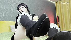 joi sexy goth wednesday addams rewards you with shoejob then sucks until orgasm 😏