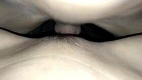 Mature woman achieves orgasm from hairy pussy massage