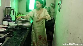 Indian maid fucked roughly in kitchen, deepthroat and pussy play
