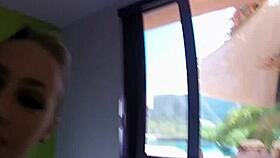 blonde pornstar nicole does self-shot solo session