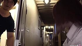 petite japanese teen seduces neighbor for creampie in japan