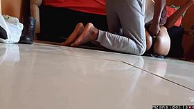 hot ebony babe teases with wet pussy striptease